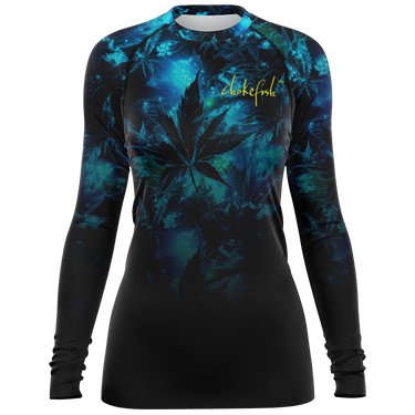 Chokefish™ Long Sleeve Rashguard Cannabis Woman's Shirt-008
